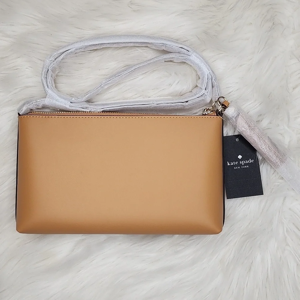 Kate Spade Ivy Street Amy Crossbody Bag Purse Tiramisu Mousse